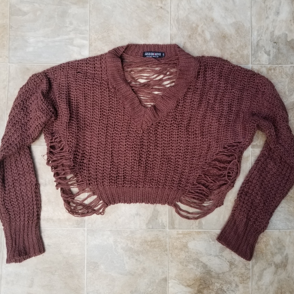 Cropped Fashion Nova Sweater
